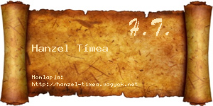 Hanzel Tímea névjegykártya